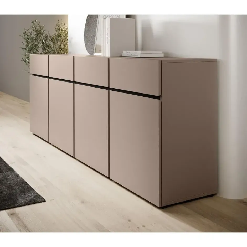 Meubella - Dressoir Cainan - Beige - 225 cm
