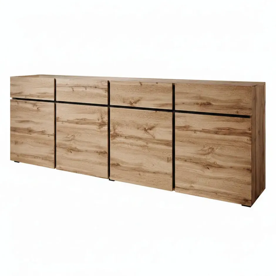 Meubella - Dressoir Cainan - Eiken - 225 cm