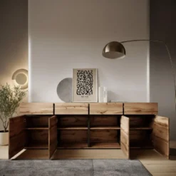 Meubella - Dressoir Cainan - Eiken - 225 cm