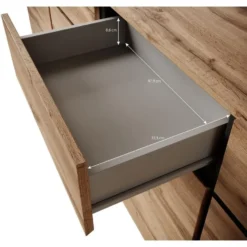 Meubella - Dressoir Cainan - Groen - 225 cm