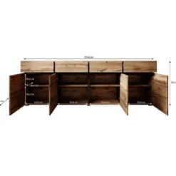 Meubella - Dressoir Cainan - Groen - 225 cm