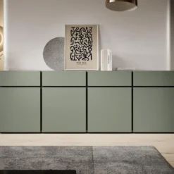 Meubella - Dressoir Cainan - Groen - 225 cm