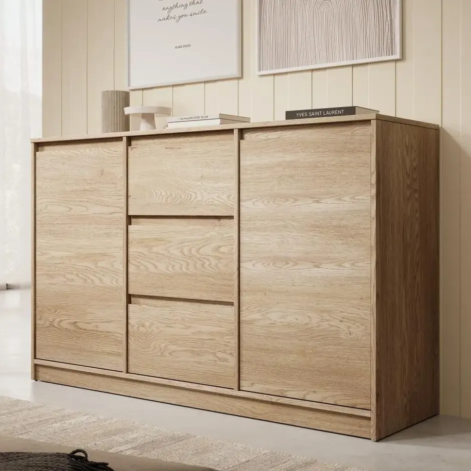 Meubella - Dressoir Cuarto - Eiken - 138 cm