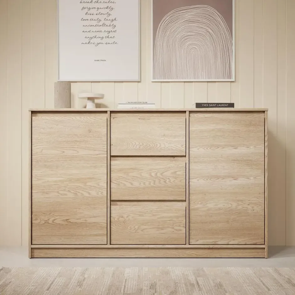 Meubella - Dressoir Cuarto - Eiken - 138 cm