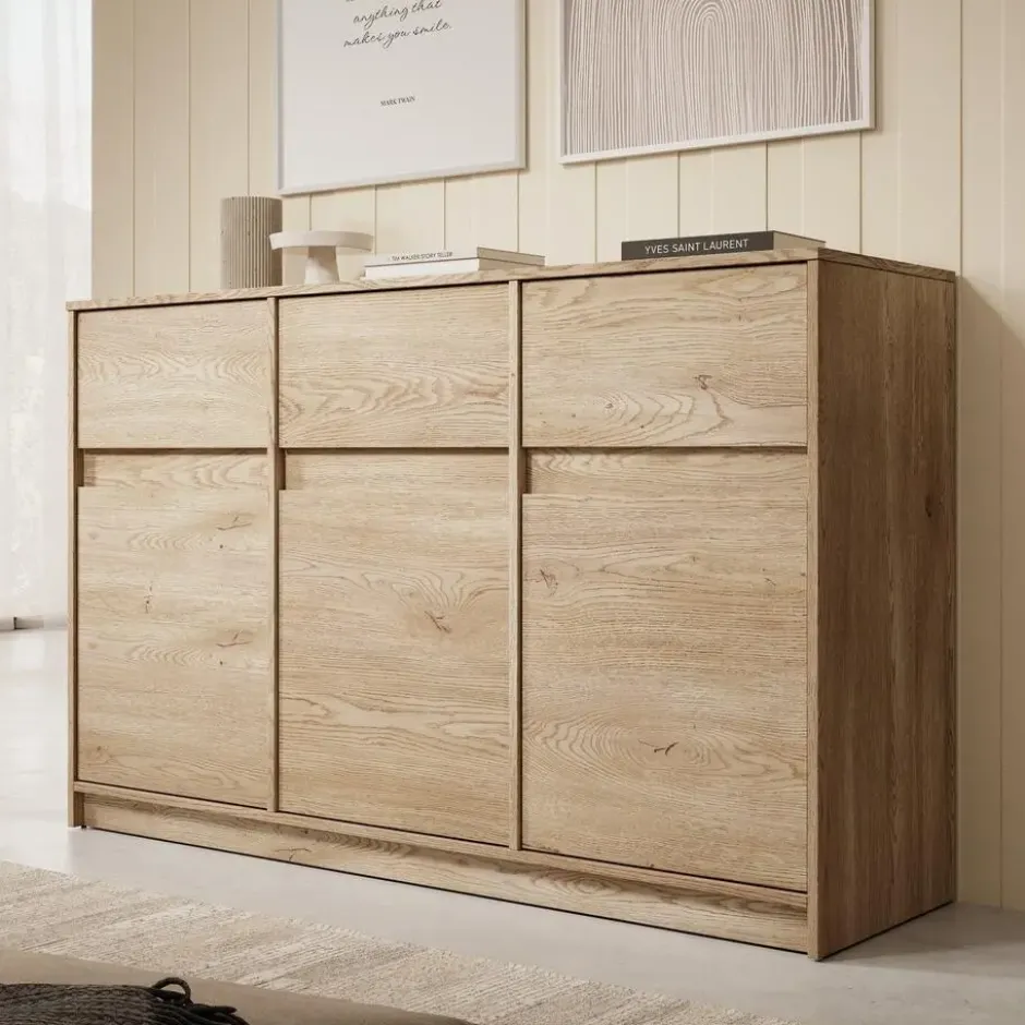 Meubella - Dressoir Cuarto 2 - Eiken - 138 cm