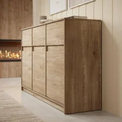 Meubella - Dressoir Cuarto 2 - Eiken - 138 cm