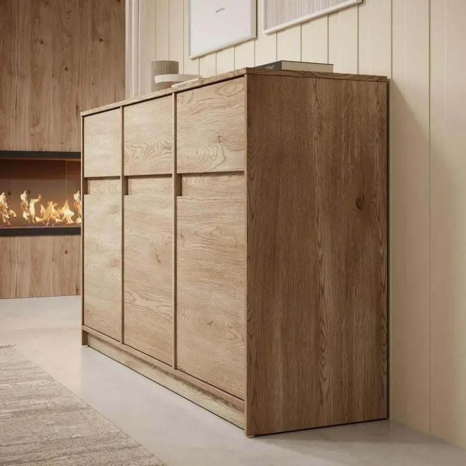 Meubella - Dressoir Cuarto 2 - Eiken - 138 cm