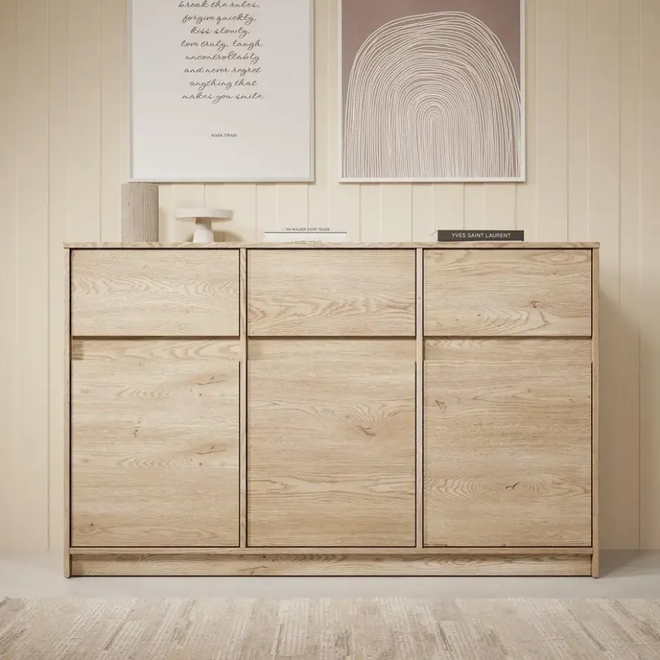 Meubella - Dressoir Cuarto 2 - Eiken - 138 cm