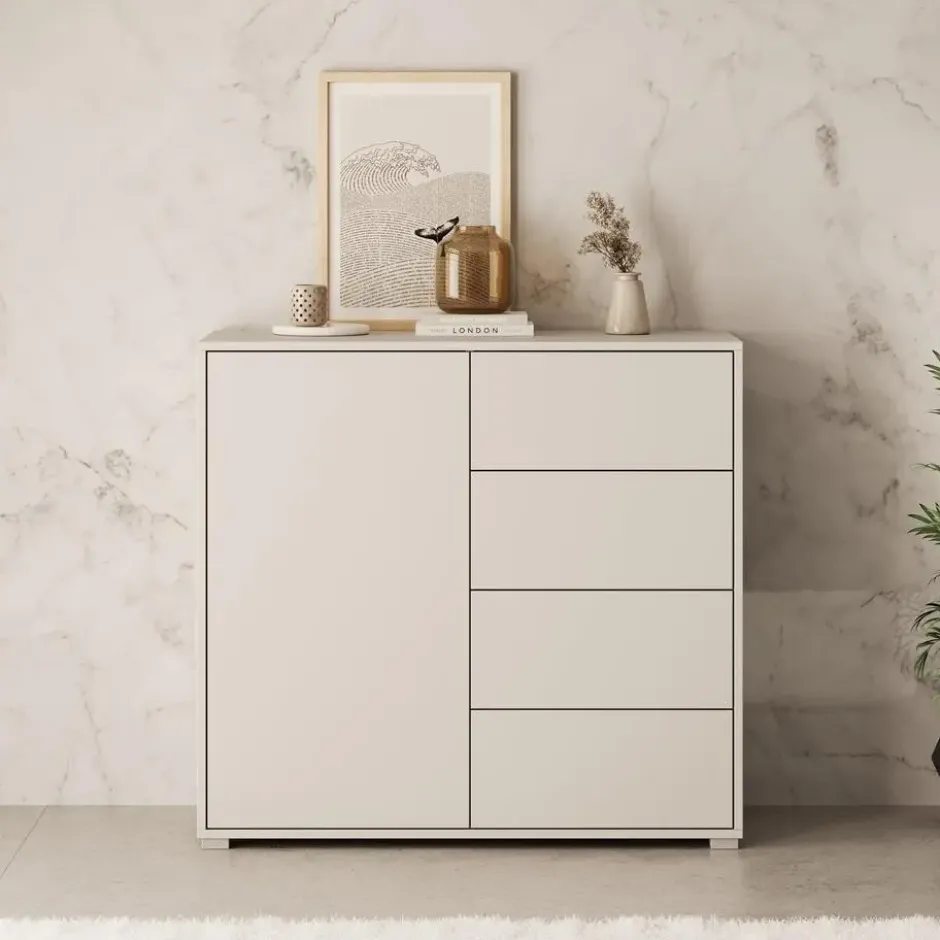 Meubella - Dressoir Gideon - Beige - 100 cm