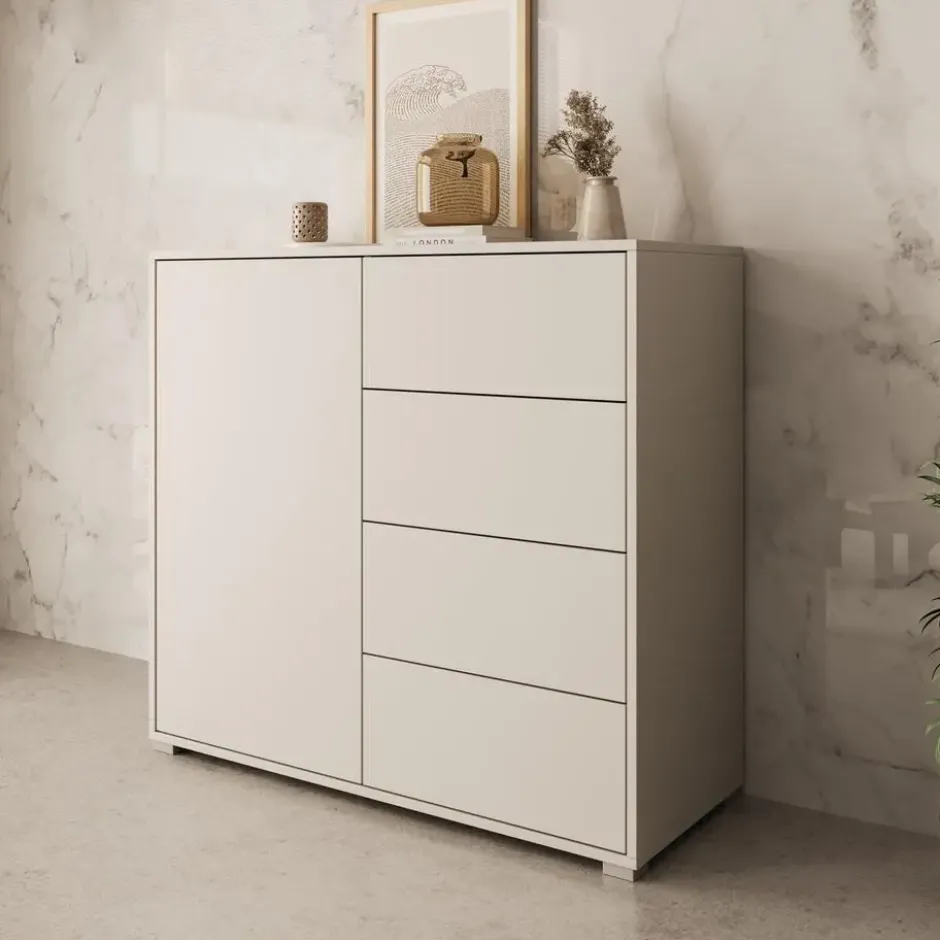 Meubella - Dressoir Gideon - Beige - 100 cm