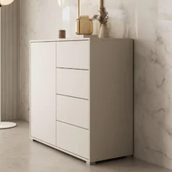 Meubella - Dressoir Gideon - Beige - 100 cm