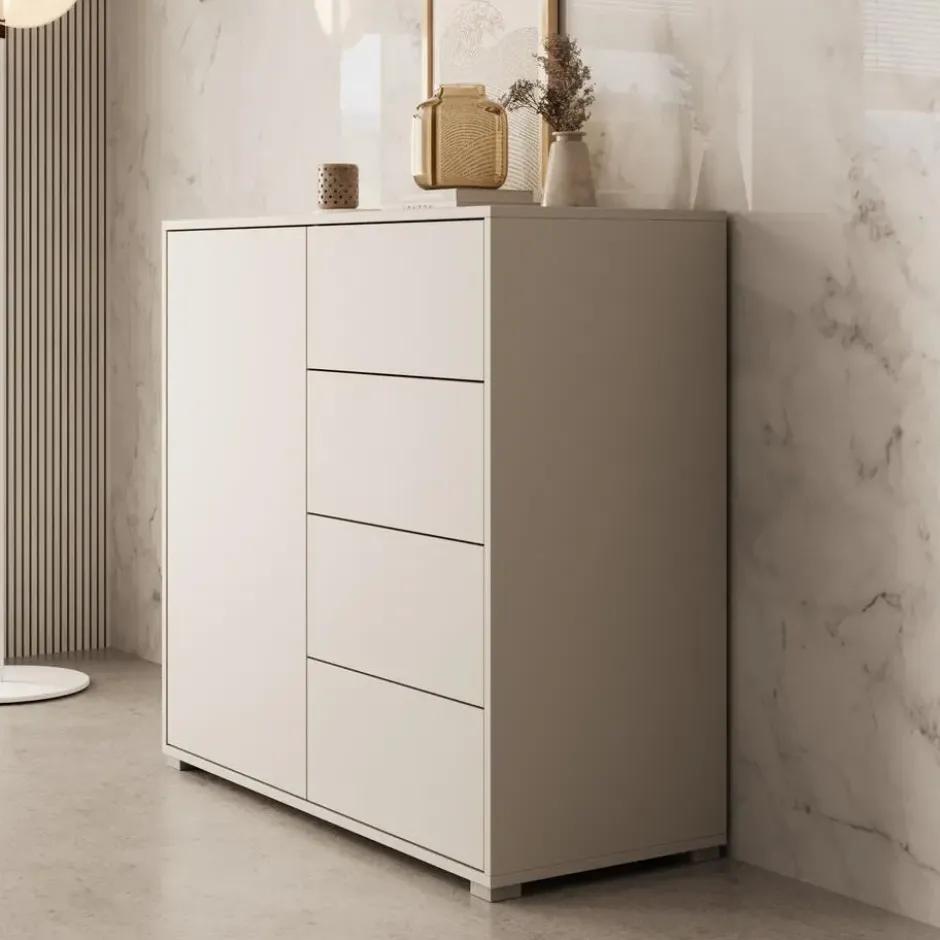 Meubella - Dressoir Gideon - Beige - 100 cm