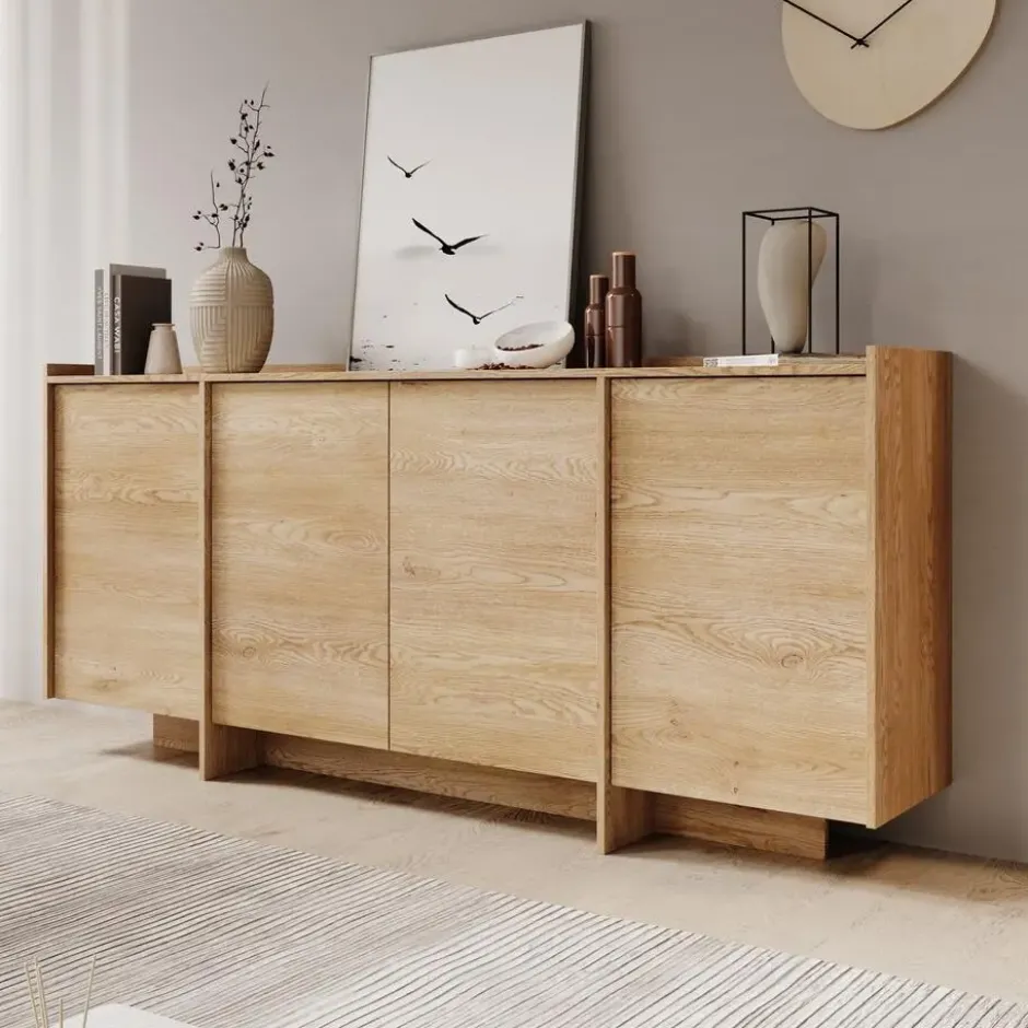 Meubella - Dressoir Jaxon - Eiken - 200 cm
