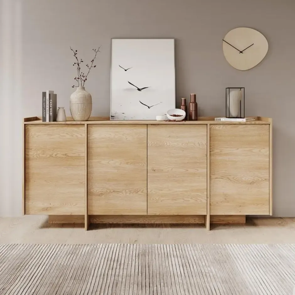 Meubella - Dressoir Jaxon - Eiken - 200 cm