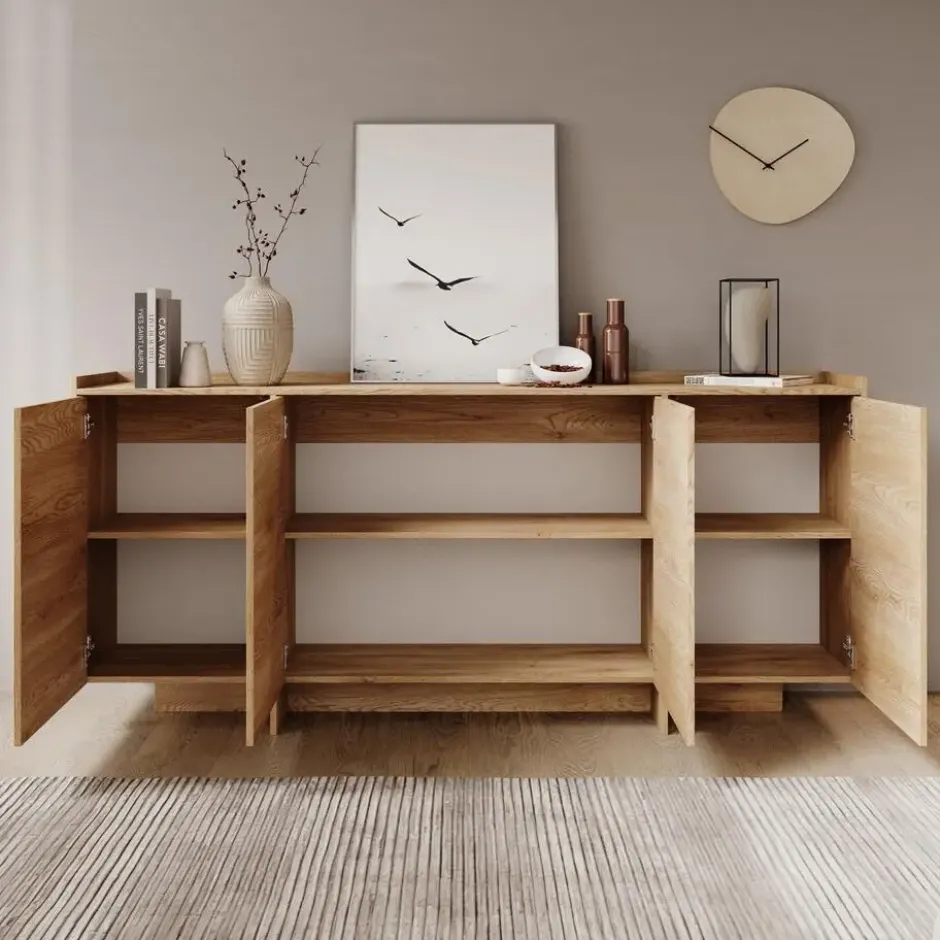 Meubella - Dressoir Jaxon - Eiken - 200 cm