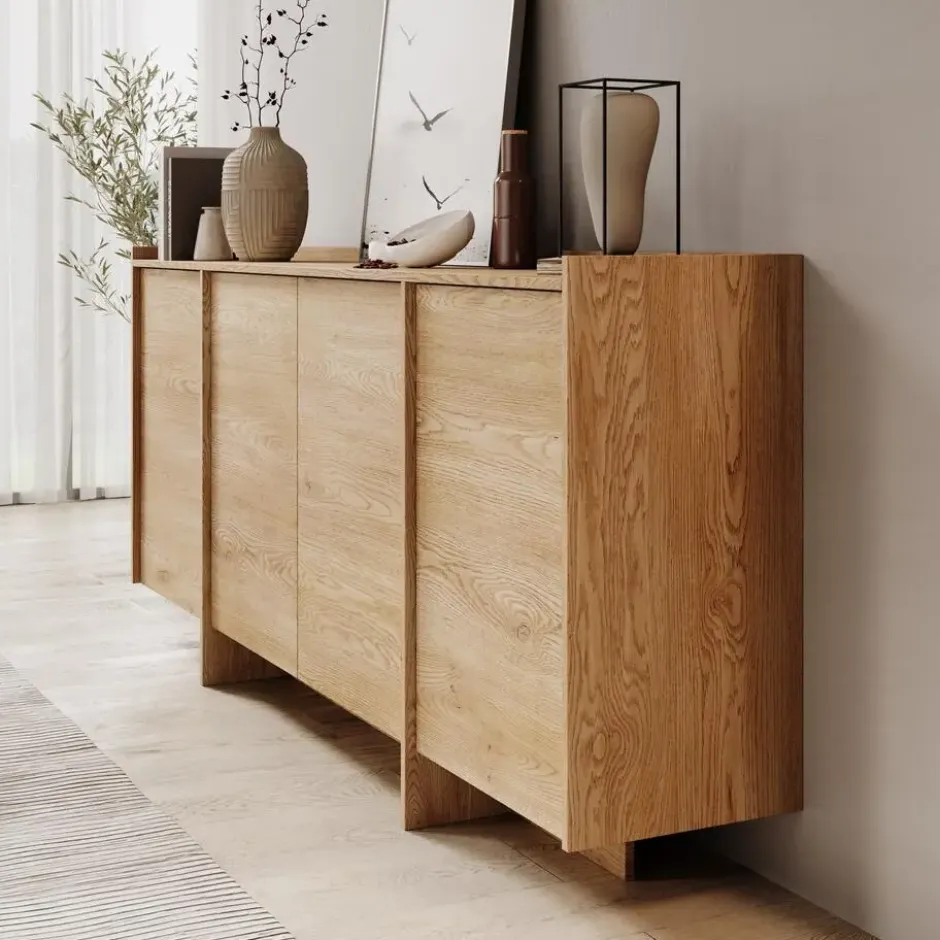 Meubella - Dressoir Jaxon - Eiken - 200 cm