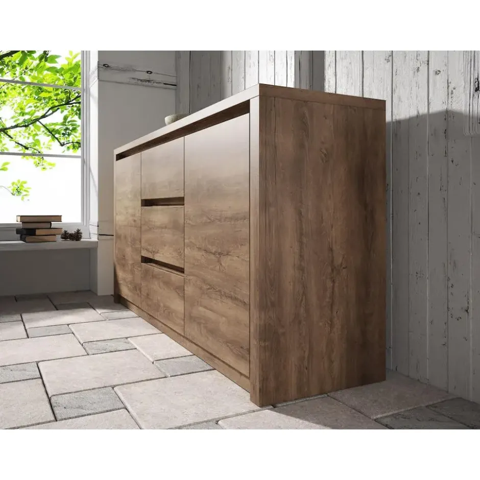 Meubella - Dressoir Monaco - Eiken - 140 cm