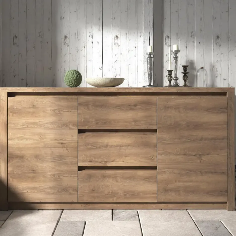 Meubella - Dressoir Monaco - Eiken - 140 cm