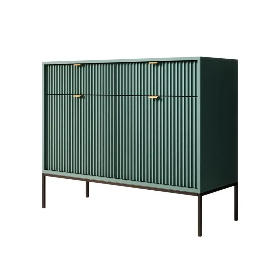 Meubella - Dressoir Navil - Groen - 104 cm