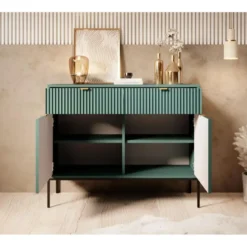 Meubella - Dressoir Navil - Groen - 104 cm
