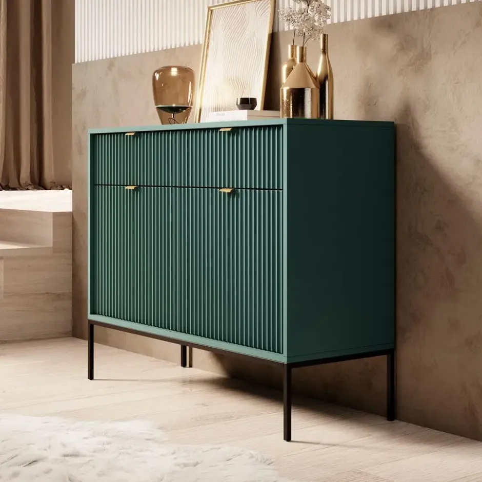 Meubella - Dressoir Navil - Groen - 104 cm
