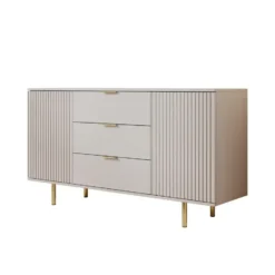 Meubella - Dressoir Nicola - Beige - 150 cm