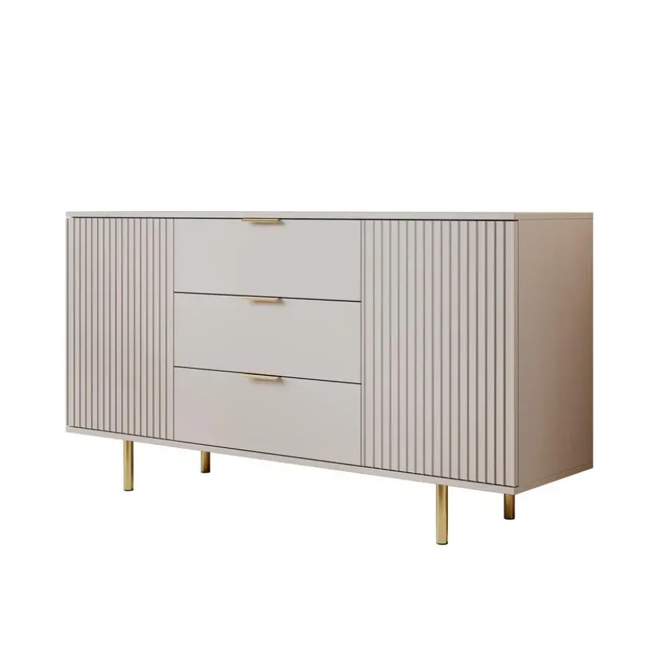 Meubella - Dressoir Nicola - Beige - 150 cm