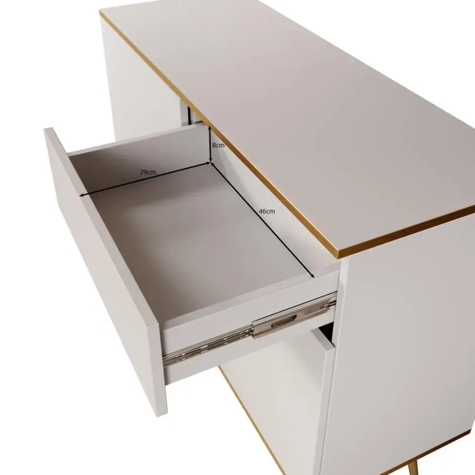 Meubella - Dressoir Orleans - Beige - 107 cm