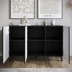 Meubella - Dressoir Pulse 3 - Zwart - 120 cm