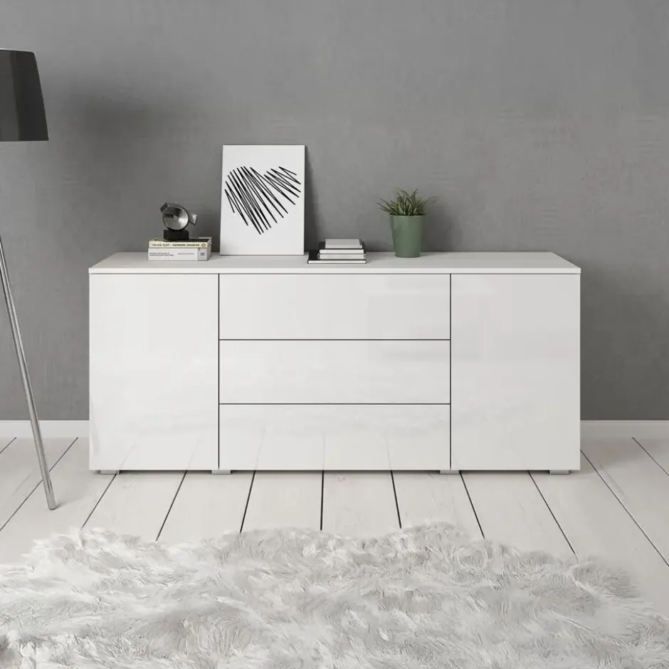 Meubella - Dressoir Pure - Wit - 150 cm