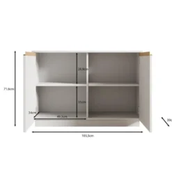 Meubella - Dressoir Remy - Beige - 104 cm