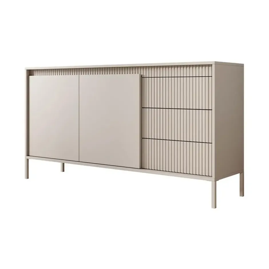 Meubella - Dressoir Saran - Beige - 153 cm