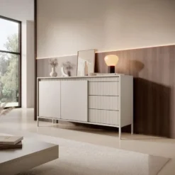 Meubella - Dressoir Saran - Beige - 153 cm