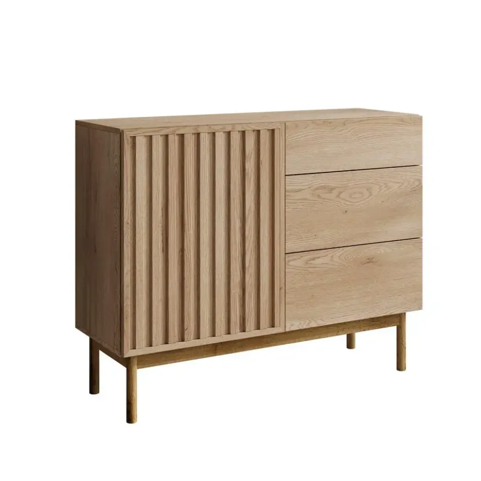 Meubella - Dressoir Storm - Eiken - 106 cm - Met lades