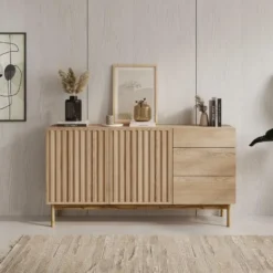 Meubella - Dressoir Storm - Eiken - 159 cm