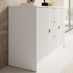 Meubella - Dressoir Tavares - Wit - 118 cm