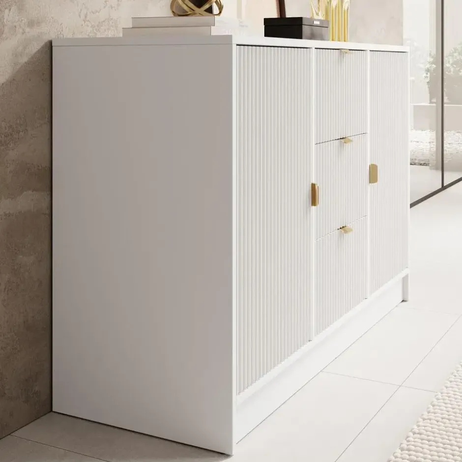 Meubella - Dressoir Tavares - Wit - 118 cm