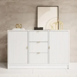 Meubella - Dressoir Tavares - Wit - 118 cm