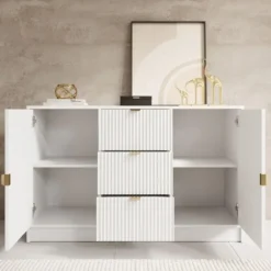 Meubella - Dressoir Tavares - Wit - 118 cm