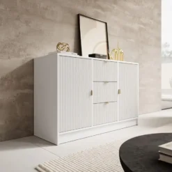 Meubella - Dressoir Tavares - Wit - 118 cm