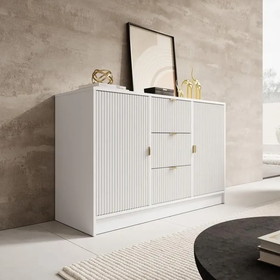 Meubella - Dressoir Tavares - Wit - 118 cm
