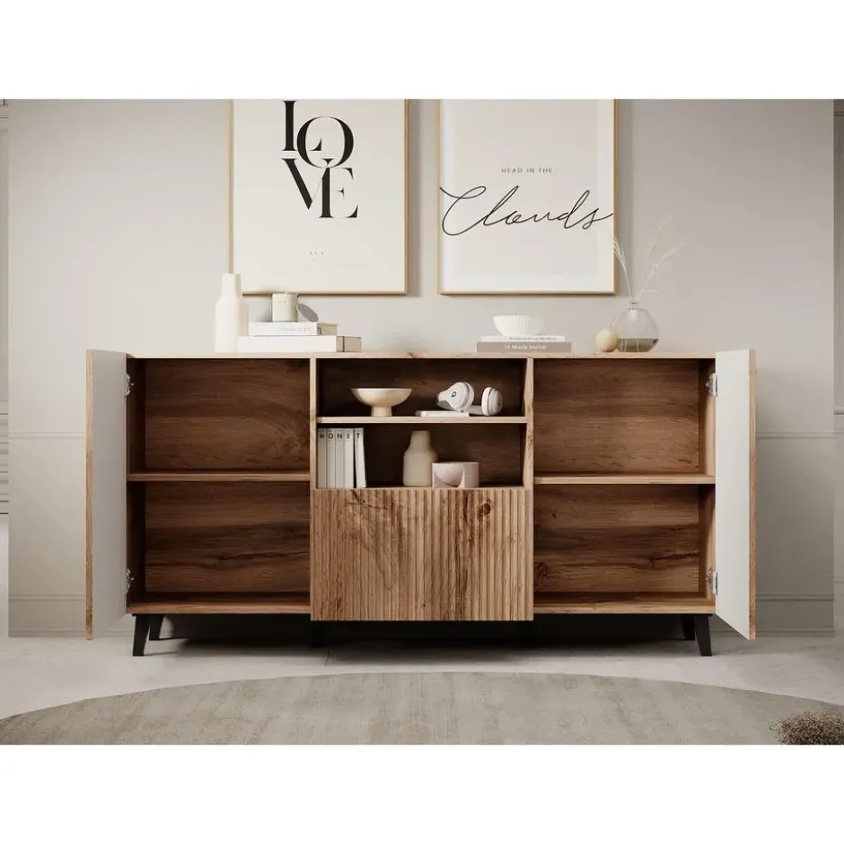 Meubella - Dressoir Vintar - Eiken - 150 cm