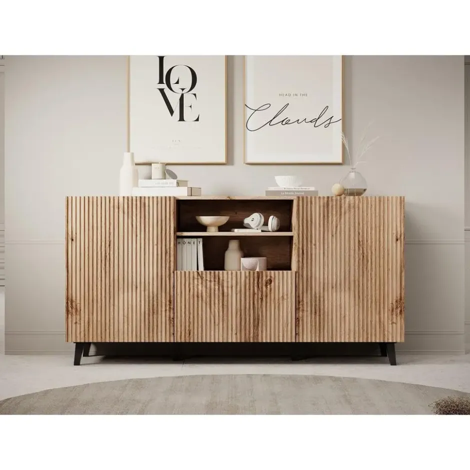 Meubella - Dressoir Vintar - Eiken - 150 cm