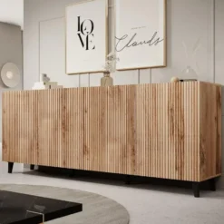 Meubella - Dressoir Vintar - Eiken - 200 cm