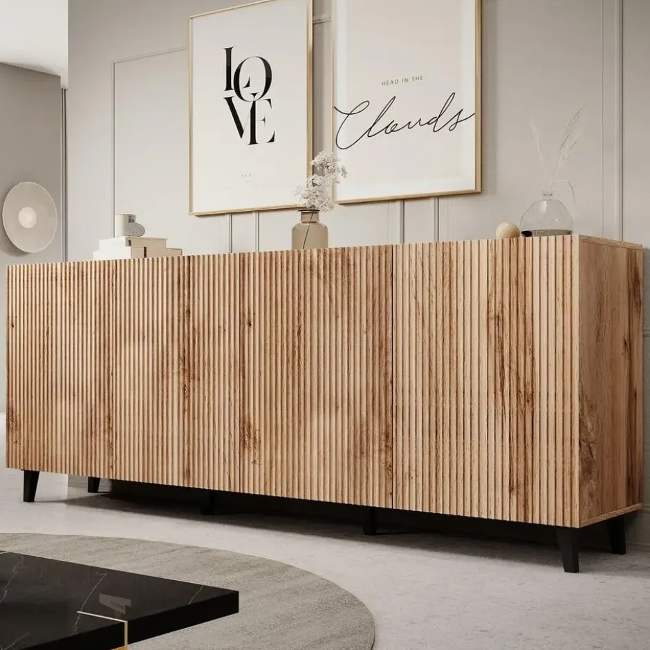 Meubella - Dressoir Vintar - Eiken - 200 cm