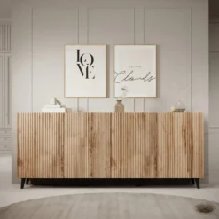 Meubella - Dressoir Vintar - Eiken - 200 cm