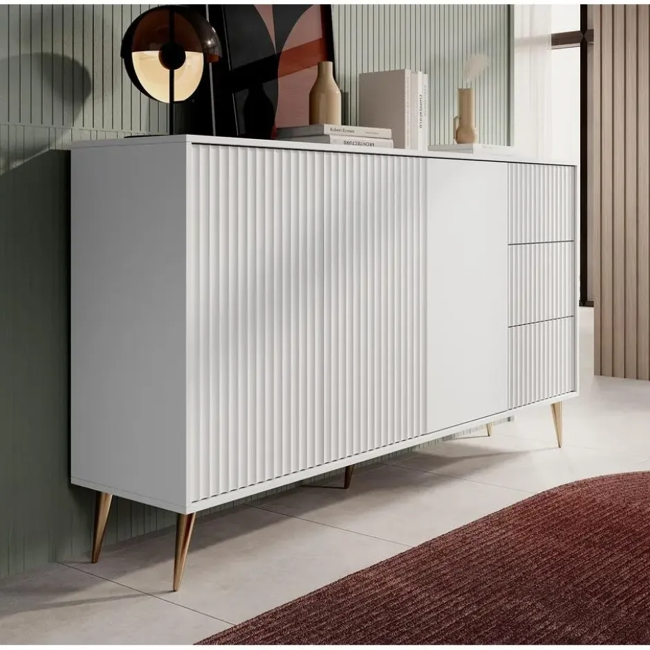 Meubella - Dressoir Winq - Wit - 180 cm