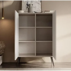 Meubella - Dressoir Zakari - Beige - 103 cm