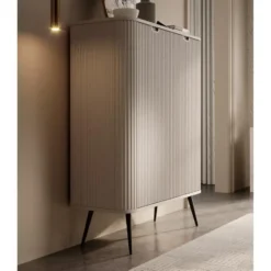 Meubella - Dressoir Zakari - Beige - 103 cm