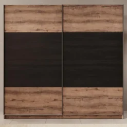 Meubella - Duvano - Kledingkast 2 schuifdeuren - Eiken - 220x61x210 cm